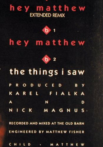 Fialka,Karlel: Hey Matthew*2+1, IRS (651142 56), NL, 1987 Typ: 12" Best.-Nr.: V7614 Preis: 7,50 Euro.