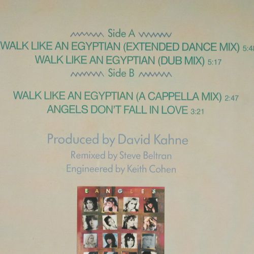 Bangles: Walk Like An Egyptian*3(mixes)+1, CBS (CBS 650049 6), NL, 1985 Typ: 12" Best.-Nr.: V7642 Preis: 5,00 Euro.