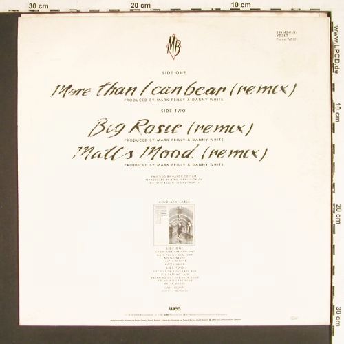 Matt Bianco: More Than I Can Bear+2, m-&sol;vg+, WEA (249 142-0), D, 1985 Typ: 12" Best.-Nr.: V7679 Preis: 5,00 Euro.