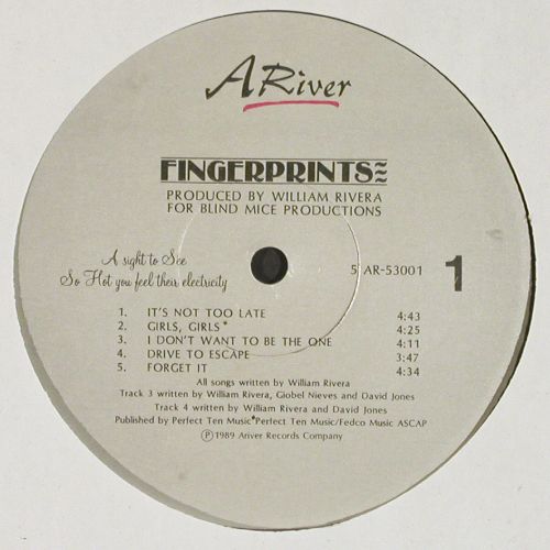 Fingerprints: Same, m-/vg-, A River Records(5 AR-53001), CDN, 1989 - LP - V7700 - 7,50 Euro