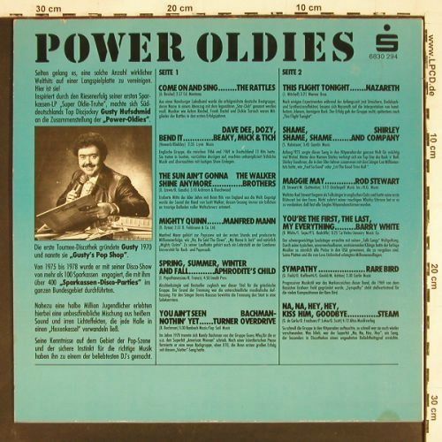 V.A.Power Oldies: Rattles...Steam, DJ Gusty Hufschmid, Philips&sol;Sparkasse (6830 294), D Typ: LP Best.-Nr.: V7730 Preis: 5,00 Euro.