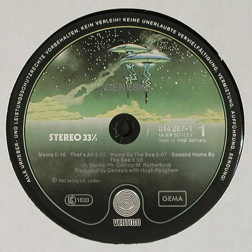 Genesis: Same, Vertigo(814 287-1), D, 1983 - LP - V7757 - 7,50 Euro