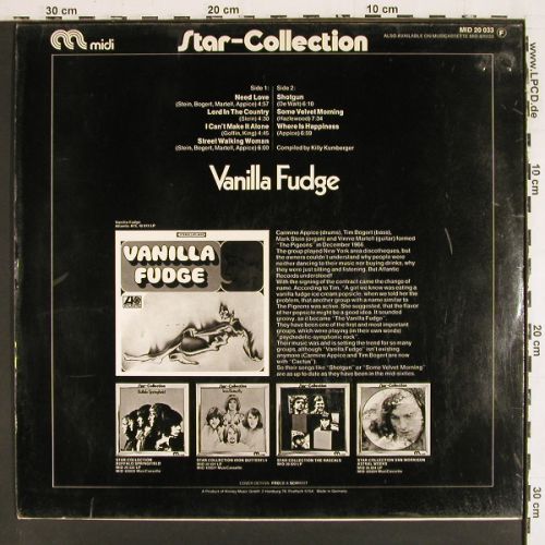 Vanilla Fudge: Star Collection, m-&sol;vg+, MIDI (MID 20 033), D, 1972 Typ: LP Best.-Nr.: V7803 Preis: 9,00 Euro.