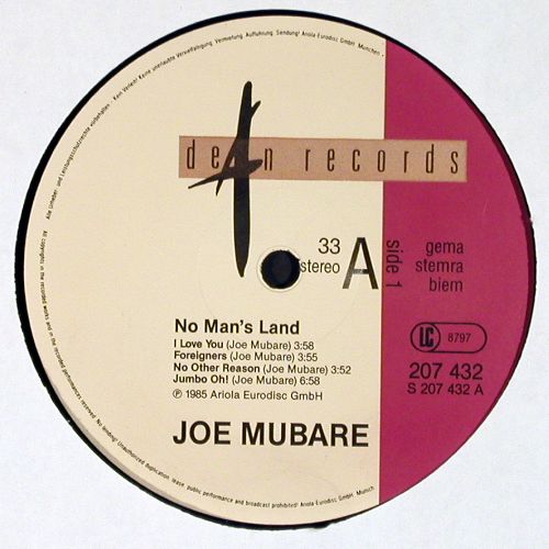 Mubare,Joe: No Man's Land, m-&sol;vg+, Dean (207 432), D, 1985 Typ: LP Best.-Nr.: V7815 Preis: 5,00 Euro.
