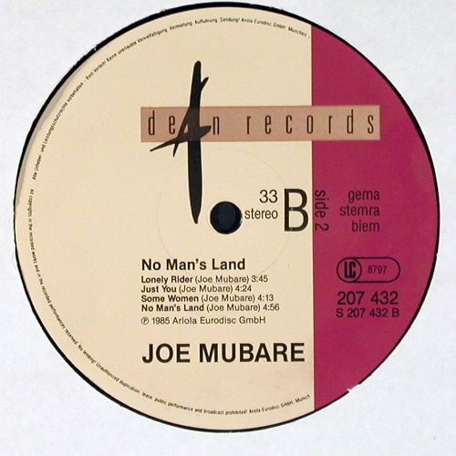 Mubare,Joe: No Man's Land, m-&sol;vg+, Dean (207 432), D, 1985 Typ: LP Best.-Nr.: V7815 Preis: 5,00 Euro.