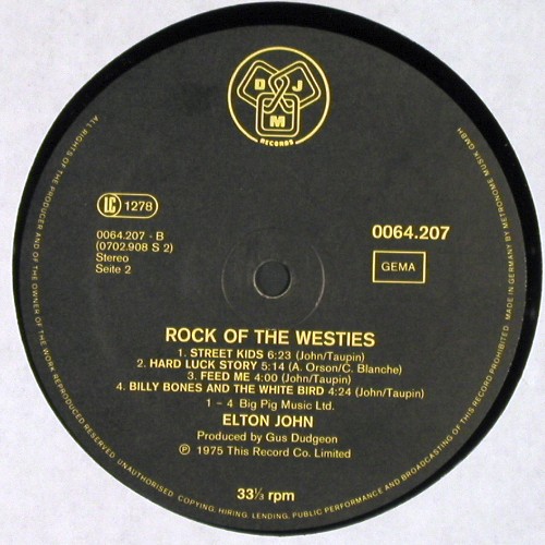 John,Elton: Rock Of The Westies, DJM(0064.207), D, 1975 - LP - V7930 - 6,00 Euro