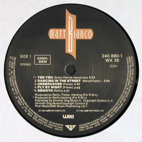 Matt Bianco: Same, WEA (240 880-1), D, 1986 Typ: LP Best.-Nr.: V7955 Preis: 7,50 Euro.