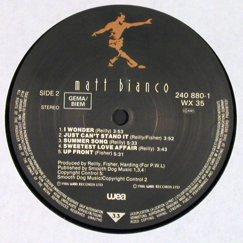 Matt Bianco: Same, WEA (240 880-1), D, 1986 Typ: LP Best.-Nr.: V7955 Preis: 7,50 Euro.