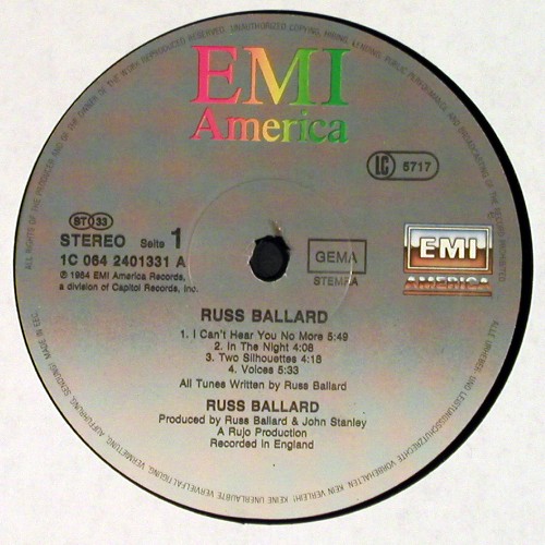 Ballard,Russ: Same, m-&sol;vg+, EMI (2401331), D, 1984 Typ: LP Best.-Nr.: V7972 Preis: 7,50 Euro.