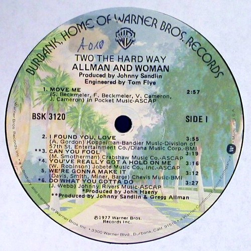 Allman and Woman: Two The Hard Way (Cher), m-&sol;vg+,wol, WB (BSK 3120), US, 1977 Typ: LP Best.-Nr.: V7984 Preis: 15,00 Euro.