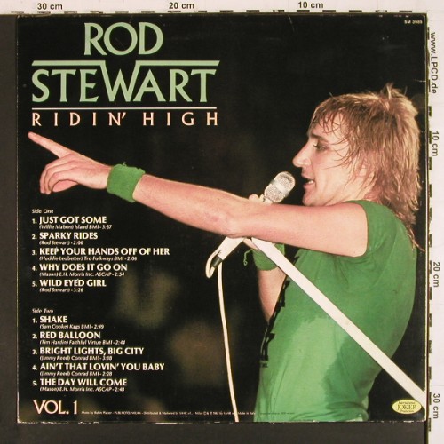 Stewart,Rod: Ridin' High, Vol.1, Joker (SM 3985), I, 1982 Typ: LP Best.-Nr.: V7986 Preis: 9,00 Euro.