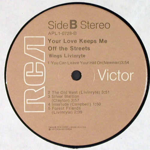 Livinryte,Wings: Your love keeps me of the Streets, RCA, m-/vg-(APL1-0728), US, co, 1975 - LP - V8003 - 6,00 Euro