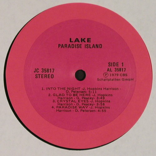 Lake: Paradise Island, m-/vg+, Columbia with Sticker(JC 35817), US, 1979 - LP - V8011 - 5,00 Euro