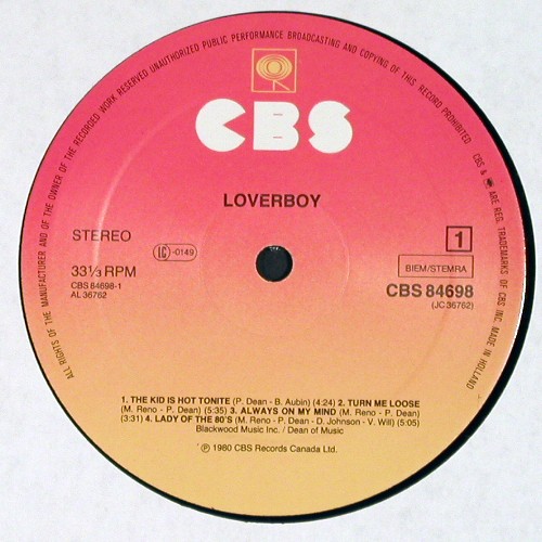 Loverboy: Same, CBS(CBS 84698), NL, 1980 - LP - V8014 - 5,00 Euro