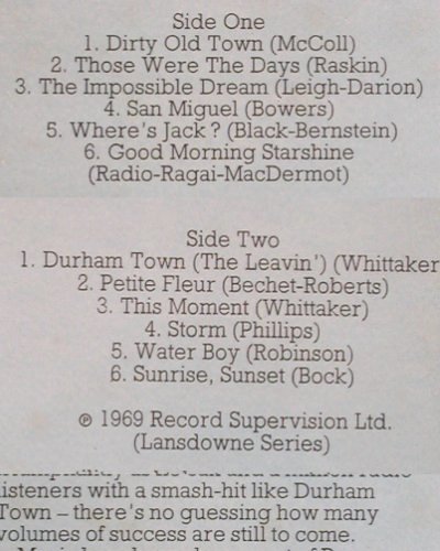 Whittaker,Roger: Durham Town, MFP (50297), D Typ: LP Best.-Nr.: Y209 Preis: 6,00 Euro.