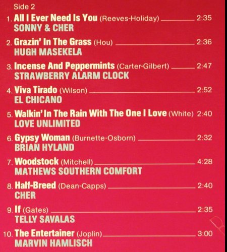 V.A.20 Golden Hits-Music Caleidosco: Tony Christie...Marvin Hamlisch, MCA (6.22608 AP), D, 20 Tr., 1976 Typ: LP Best.-Nr.: Y524 Preis: 4,00 Euro.