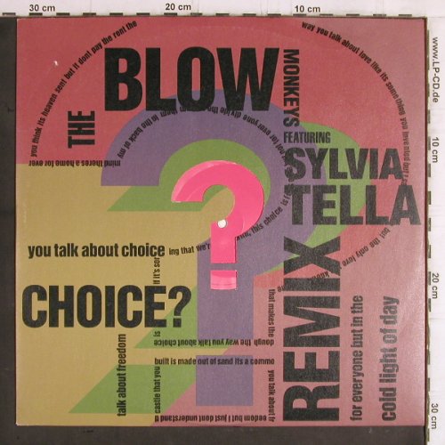 Blow Monkeys feat Sylvia Tella: Choices? rmx *4, RCA (PT 42958), UK, 1989 Typ: 12" Best.-Nr.: Y6288 Preis: 3,00 Euro.
