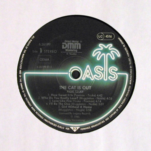 Tzuke,Judie: The Cat Is Out, Oasis (6.26199 AP), D, 1985 Typ: LP Best.-Nr.: Y7323 Preis: 6,00 Euro.