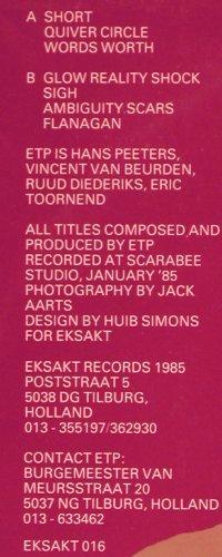 Exploiting The Prophets: The Thaw, m-/vg-, Eksakt (016), NL, 1985 Typ: LP Best.-Nr.: V2421 Preis: 9,00 Euro