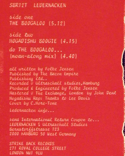 Ledernacken: Boogaloo +2, m-/vg+, Strike Back (SBR 121), D, 1987 Typ: 12" Best.-Nr.: V2525 Preis: 3,00 Euro