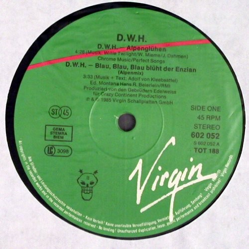 Toten Hosen: Blau,blau,blau Blüht der Enzian, Virgin TOT 188 (602 052-213), D, 1985 Typ: 12" Best.-Nr.: V2553 Preis: 6,00 Euro