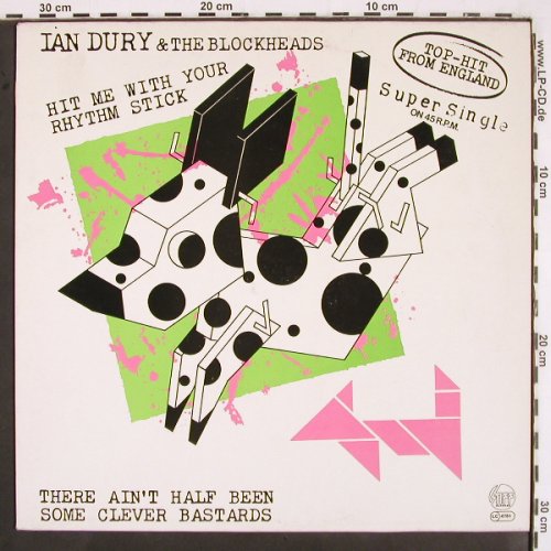 Dury,Ian & Blockheads: Hit Me With Your Rhythm Stick+1, Stiff (6.20009 AE), D, 1979 Typ: 12" Best.-Nr.: V2698 Preis: 5,00 Euro