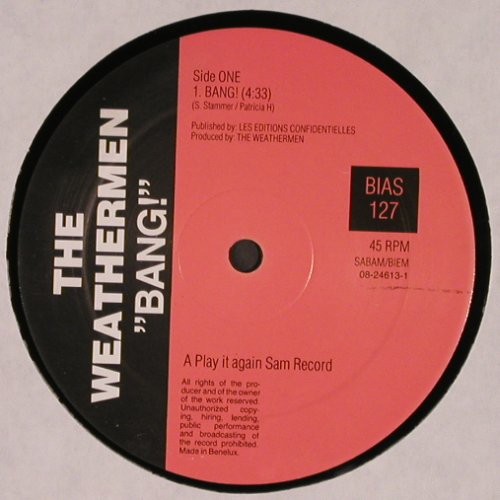 Weathermen: Bang!*2 , Lichtenstein Version, Play It Again Sam (BIAS 127), B, 1989 Typ: 12" Best.-Nr.: V2728 Preis: 4,00 Euro