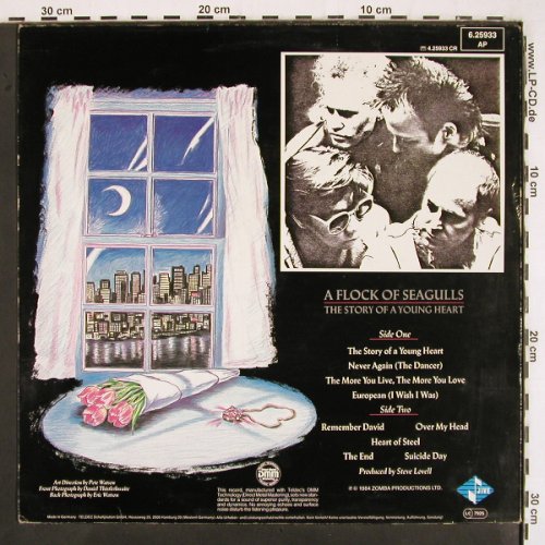 A Flock Of Seagulls: The Story Of A Young Heart, Jive (6.25933 AP), D, 1984 Typ: LP Best.-Nr.: V2794 Preis: 7,50 Euro