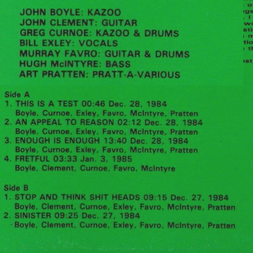 Nihilist Spasm Band: x~x=x, United Dairies (UD 016), UK, 1985 Typ: LP Best.-Nr.: V2859 Preis: 24,00 Euro