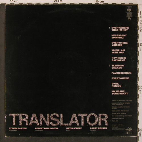 Translator: Heartbeats and Triggers, m /vg+, CBS 415 Record (CBS 85953), NL, 1982 Typ: LP Best.-Nr.: V3934 Preis: 7,50 Euro