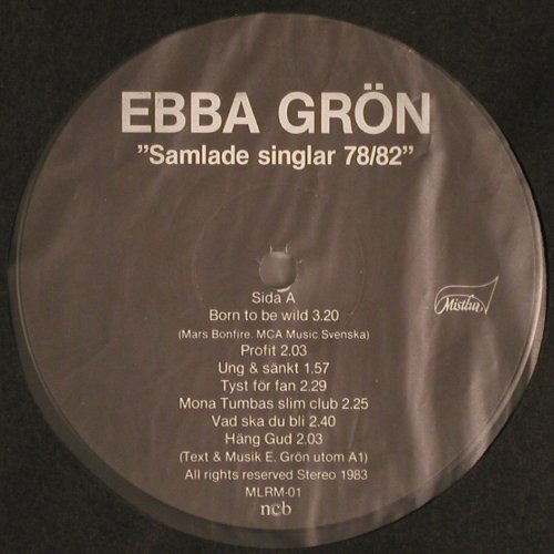 Ebba Grön: Samlade Singlar 78/82, m-/vg+, Mistlur(MLRM-01), S, 1983 - LP - V4884 - 17,50 Euro