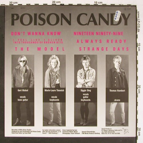 Poison Candy: Same, 6 Tr. EP (45rpm), Pop-I (POP 15-2), EEC, 1988 Typ: LP Best.-Nr.: V5631 Preis: 6,00 Euro