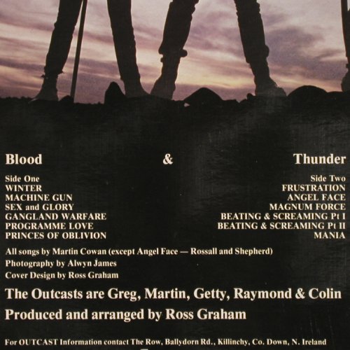 Outcasts: Blood And Thunder, Abstract (ABT004), UK, 1982 Typ: LP Best.-Nr.: V5682 Preis: 20,00 Euro