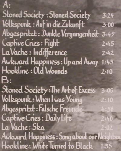 V.A.Die Zumutung 3: Franken Hit Collection, 14Tr., Red Rossetten Records (RRP 021), D, No.864 Typ: LP Best.-Nr.: V6002 Preis: 17,50 Euro