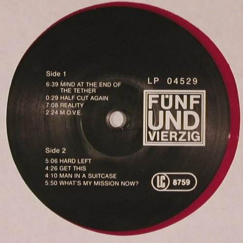 Tackhead Sound System: Tackhead Tape Time, red vinyl, F&uuml;nfundvierzig(LP 4529 08), D, m-/vg+, 1988 - LP - V6684 - 9,00 Euro