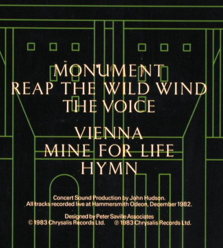 Ultravox: Monument The Soundtrack (live), Chrysalis(205 849-270), D, 1983 - LP - V7095 - 6,00 Euro