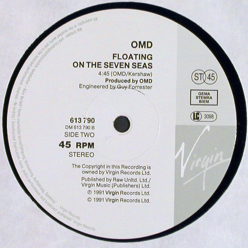 OMD: Sailing On The Seven Seas*2, m-&sol;vg+, Virgin (VST 1310), D, 1991 Typ: 12" Best.-Nr.: V7102 Preis: 3,00 Euro.