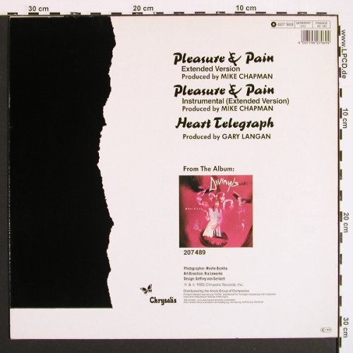 Divinyls: Pleasure & Pain*2 &sol; Heart Telegraph, Chrysalis (607 969-213), D, 1985 Typ: 12" Best.-Nr.: V7104 Preis: 4,00 Euro.