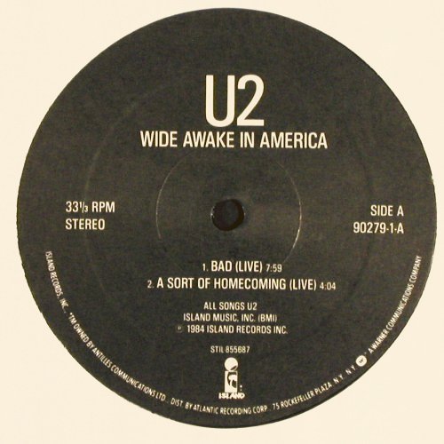 U2: Wide Awake In America,4Tr., m /vg+, Island(90279-1), US, 1985 - 12inch - V7145 - 5,00 Euro