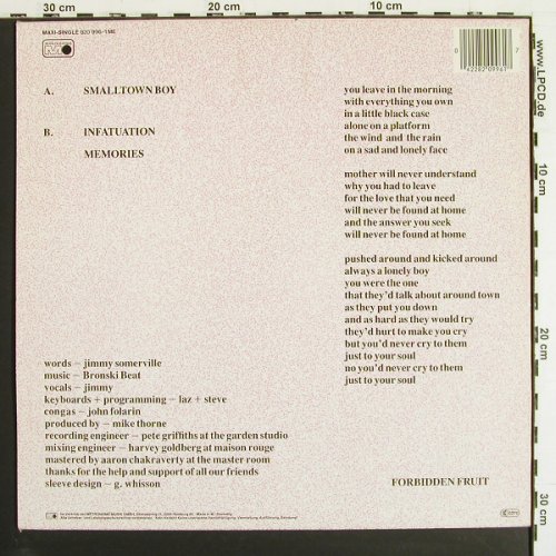 Bronski Beat: Smalltown Boy+2, London (820 996-1), NL, 1984 Typ: 12" Best.-Nr.: V7363 Preis: 5,00 Euro.