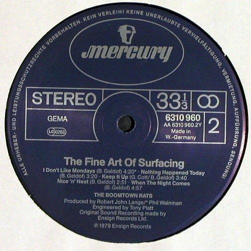 Boomtown Rats: The Fine Art Of Surfacing, Mercury(6310 960), D, 1979 - LP - V7517 - 7,50 Euro