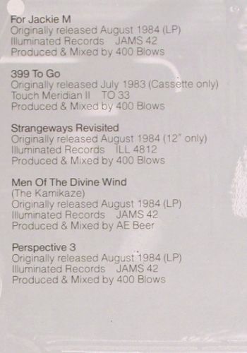 400 Blows: Yesterday,Today... A Retrosp 82-85, Pinpoint Records (572 91 202), D,like new, 1989 Typ: LP Best.-Nr.: V7622 Preis: 12,50 Euro.