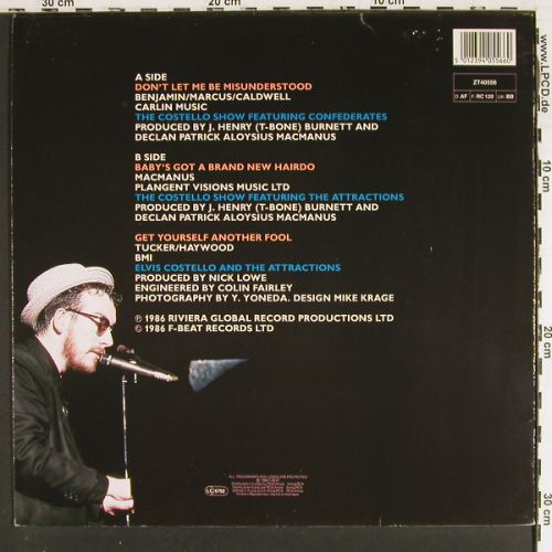 Costello,Elvis: Don't Let Me Be Misunderstood+2, F-Beat (ZT 40556), D, m-&sol;vg+, 1986 Typ: 12" Best.-Nr.: V7637 Preis: 4,00 Euro.