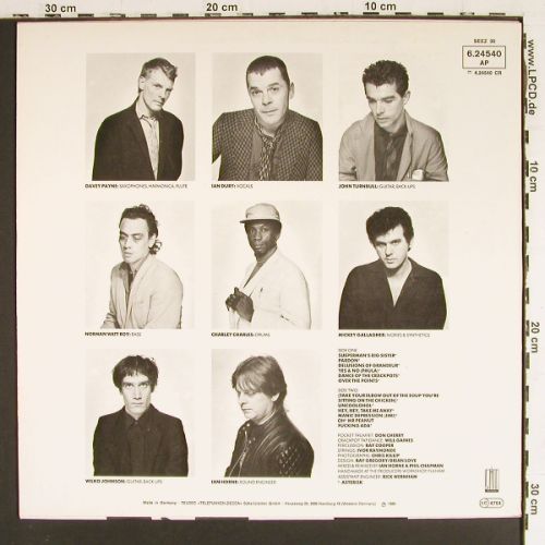 Dury,Ian & Blockheads: Laughter, Stiff (6.24540), D, 1980 Typ: LP Best.-Nr.: V7638 Preis: 7,50 Euro.