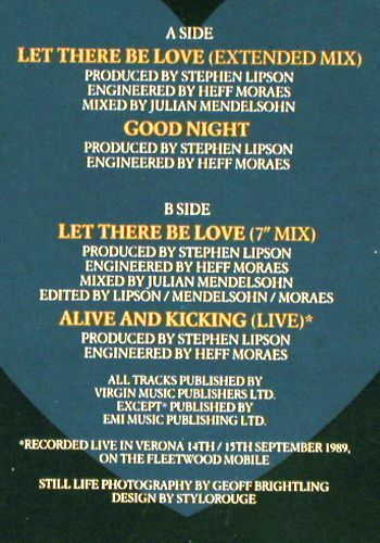 Simple Minds: Let there be love*2+2, vg+&sol;vg+, Virgin (614 089), D, 1991 Typ: 12" Best.-Nr.: V7671 Preis: 4,00 Euro.