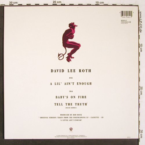 Roth,David Lee: A Lil' Ain't Enough+2, WB (WOOO 2T), D, 1990 Typ: 12" Best.-Nr.: V6660 Preis: 4,00 Euro.