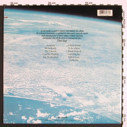 Boston: Third Stage, Foc, MCA (MCA-6188), US, co, 1986 Typ: LP Best.-Nr.: V7103 Preis: 6,00 Euro.