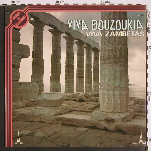 Viva Bouzoukia: Viva Zambetas,Foc, BM(BAM LD 5429), F, 1976 - LP - V1882 - 9,00 Euro