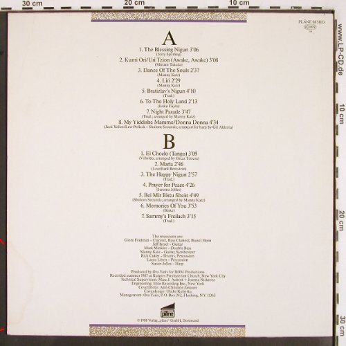 Feidman,Giora: The Singing Clarinet, Pläne (88 581 G), D, 1988 Typ: LP Best.-Nr.: V2474 Preis: 7,50 Euro