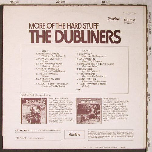Dubliners: More Of The Hard Stuff (1967), Starline (SRS 5155), UK, Ri Typ: LP Best.-Nr.: V2624 Preis: 6,00 Euro